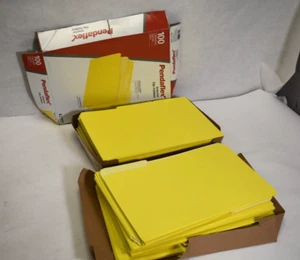 Pendaflex 435013YEL Interior File Folder 1/3 Cut Top Tab Legal Yellow Box of 200 - Picture 1 of 5
