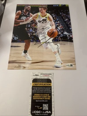 Lauri Markkanen signed UTAH JAZZ 8x10 photo autographed JSA COA AUTHENTIC - Image 1 of 3