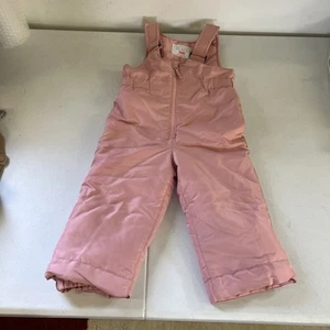The Childrens Place 2T Toddler Girls Snow Overalls - Pink - Picture 1 of 4