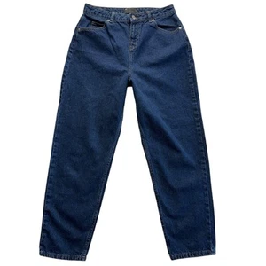 Pantalones de mezclilla de tiro alto 100 % algodón lavado oscuro para mamá talla Petite 30/28 #198 de ASOS - Imagen 1 de 7