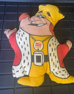 "Almohada publicitaria mascota muñeca juguete de tela de peluche Burger King 1973 vintage 14""" - Imagen 1 de 8