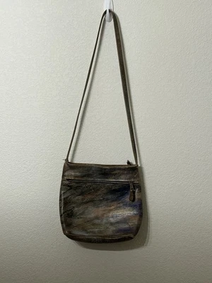 Hermoso bolso Jane Yoo de cuero pintado a mano, bolso bandolera/hombro, firmado Foto 1 de 4