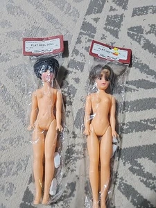 X2 Vintage Fibre Craft Flat Heel Doll 11" Brown Hair Black Hair 3012 White Shoes - Picture 1 of 3