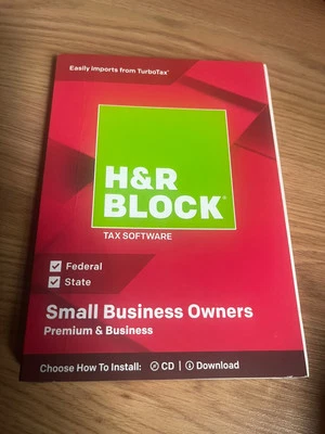 H&R Block Premium & Business Tax Software 2018 SMALL BUSINESS OWNERS (Sealed) - Image 1 of 3