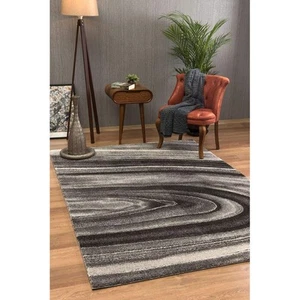 HomeRoots 5 x 8 ft. Dark Gray Abstract Illusional Area Rug - Picture 1 of 1