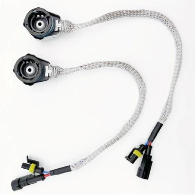 NEW 2PCS D2S D2R HID Xenon Bulb Adapters Wire Harness Connector Cable Socket - Image 1 of 4