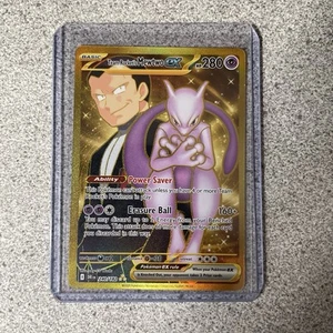 Team Rocket’s MEWTWO ex GOLD 240/182 Pokemon TCG Destined Rivals Hyper Rare - Picture 1 of 2