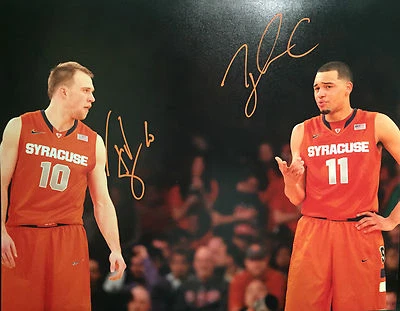 TYLER ENNIS TREVOR COONEY подписанный автограф 11 x 14 фото Сиракузы оранжевый SU COA - Изображение 1 из 4