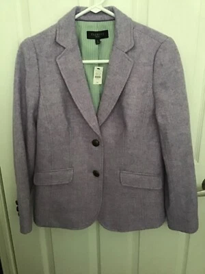 Blazer Talbots Petite Para Mujer Púrpura Lana L/S Forrado Carrera 6P Nuevo con Etiquetas Foto 1 de 4