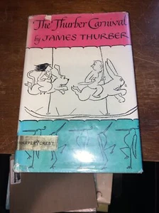The Thurber Carnival by James Thurber 1945 HC DJ Mylar Acceptable Vintage - Picture 1 of 8
