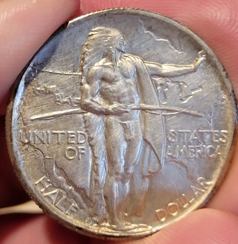 1937-D Oregon Commemorative Half Dollar BU cleaned Cover