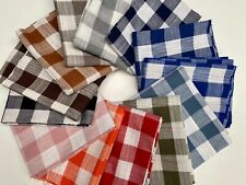 Gingham Linen Checked Cotton Vichy Fabric Plaid Material Buffalo Check 55" Wide