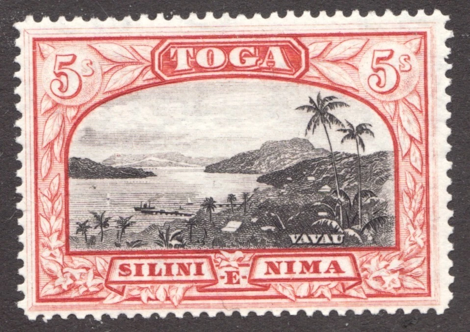 1897 Toga Tonga Sc# 52 - 5s  Palm Trees & Ship at Vavau Pictorial - MH Cv$32.50 - Image 1 of 1