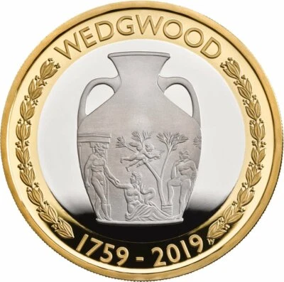 2019 Wedgwood Formation Silver Proof Piedfort £2 Two Pounds Coin From Royal Mint - Image 1 of 4
