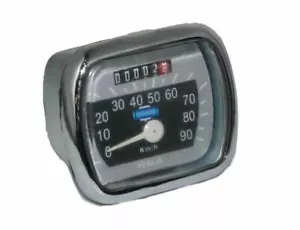 Per Vespa Bressel Logo 90 km/H Grigio Nero Tachimetro VN VM Acma 150 Gec - Foto 1 di 7