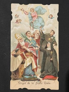 holy card chromolithography santino image pieuse "VIRGEN DE LA SANTA CINTA" - Picture 1 of 2