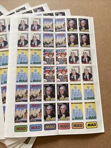 Sheet of 36 Mad Magazine novelty stamps Very good Shipping Included