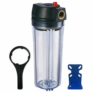 Carcasa filtro de agua Geekpure para toda la casa 3/4""NPT latón ajuste 10"" x 2,5"" transparente - Imagen 1 de 3