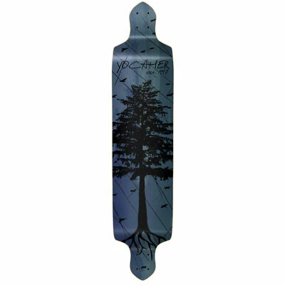Yocaher Drop Down Longboard Deck - In the Pines : Blue (DECK ONLY)