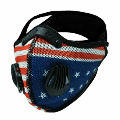 New Reusable Cycling Sports Mesh Face Mask Air Valves With Active Carbon Filter - Image 1 of 4