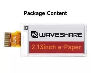 Waveshare 2.13in E-Paper Raw Display 250x122 Red/Yellow/Black/White Raspberry Pi - Picture 1 of 6