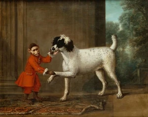 John Wootton : "A Monkey Wearing Crimson Livery Dancing" - Giclee Fine Art Print - Picture 1 of 7