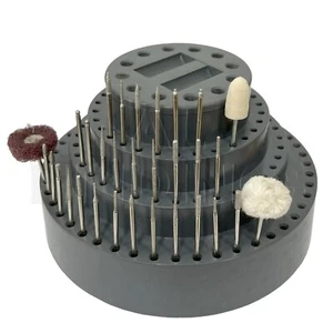 126 Hole Rotary Burr Bur Drill Stand Holder Revolving Organiser Tool - Picture 1 of 3