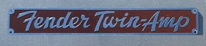 1950's FENDER TWEED TWIN AMP LOGO BADGE - Picture 1 of 4