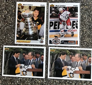 1991-92 UD Mario Lemieux #156, #47x2 & #611 Pittsburgh Penguins—4 Card Lot A568 - Bild 1 von 1