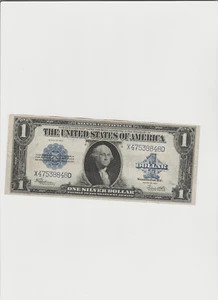 1923 $1 One Dollar Silver Certificate Note Horse Blanket Large Size Banknote. - Picture 1 of 5