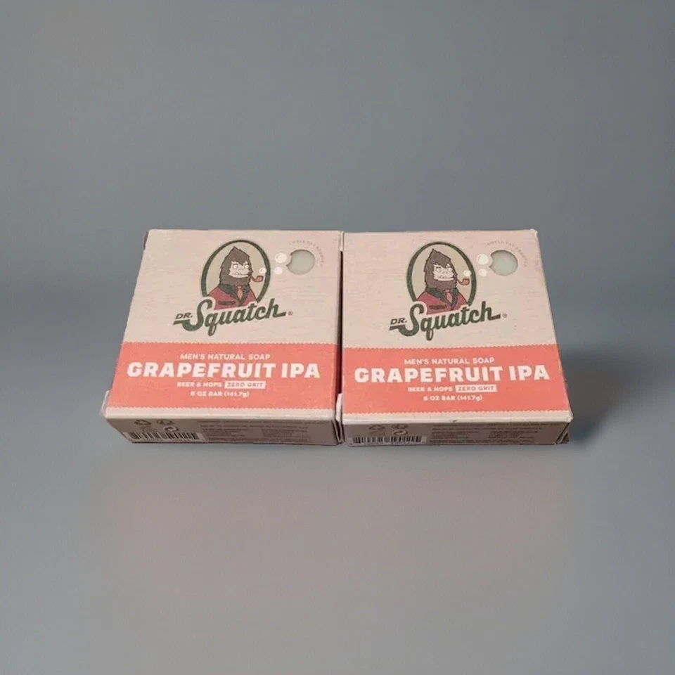 DR. SQUATCH Dr Squatch 2x Grapefruit IPA Soap Set New