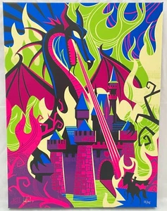 2019 Disney D23 Expo Maleficent Unwelcome Guest Canvas Wrap Jeff Granito LE 25 - Picture 1 of 5