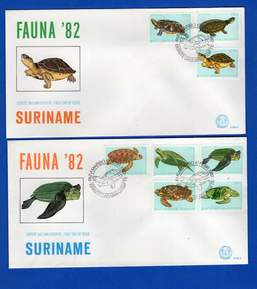 TURTLES - SURINAME, MI # 970/7, FDC, VERY RARE! - Image 1 of 1