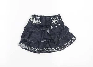 Autograph Girls Blue Floral Cotton Blend Pleated Skirt Size 12-18M - Picture 1 of 12