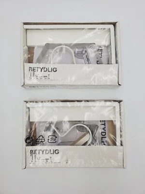 (Lote de 2) Soporte Soporte Barra Cortina Ikea Betydlig Blanco 302.198.89 Nuevo  Foto 1 de 4