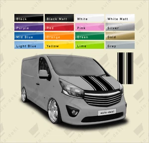 Passend für Fiat Talento (2016-2020) - Front Motorhaube Streifen Vinyl Aufkleber Van Aufkleber - Bild 1 von 17