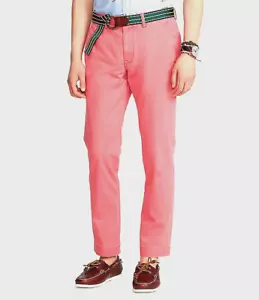Neu mit Etikett Ralph Lauren Poloshirt Stretch gerade Passform CHINO ~ ROT ~ GR. 34 X 34 für Herren - Bild 1 von 4