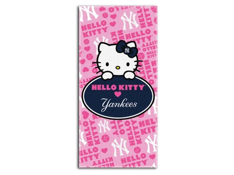 Hello Kitty Northwest Company MLB New York Yankees Beach Towel 28 x58 Cover