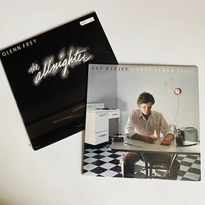 Glenn Frey + Don Henley ALLNIGHTER + CAN’T STAND STILL Solo Vinyl Records EX/VG+ - Picture 1 of 3