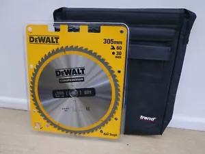 DeWALT DT1960 305MM X 30MM 60T TCT TABLE MITRE SAW BLADE + FREE 900P STORAGE BAG - Picture 1 of 2