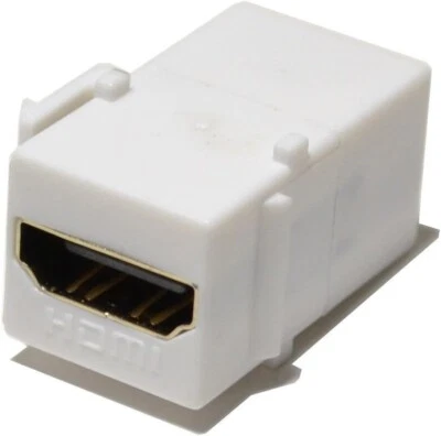 5-Pack HDMI Keystone Insert Jack Female to Female Adapter Coupler White | KJH51W - Image 1 of 3