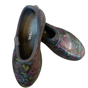 Sloggers Clogs Waterproof Garden Shoes Made in USA Floral Print Clogs Women's 9 - Picture 1 of 9