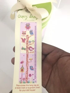 Oopsy Gänseblümchen, Kunst für Kinder kleine Eulen Wachstumstabelle, 12" x 42" - Bild 1 von 4