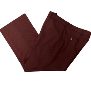 Vtg 70's Haband Chocolate Trousers MoD TEXTURED Bell Bottom Golf DISCO Pants 34 - Picture 1 of 9