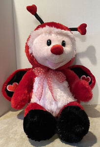 Fine Toy CO, LTD Valentine Love Bug Large Stuffed Toy 27” Red/Pink Hearts Plush