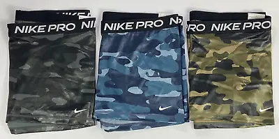 Women's Nike Pro Dri Fit Camo Camouflage 3  Compression Tight Fit Shorts DJ6440 • 24.99€