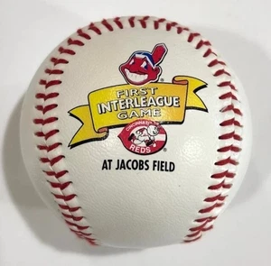 Vintage 1997 1st Interleague Game Cleveland Indians Cincinnati Reds Jacobs Field MLB - Bild 1 von 3