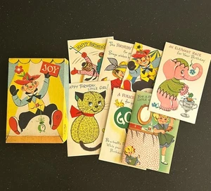 Vintage Coronation Toycards Mechanical Childs birthday card boxed set Die Cut - Bild 1 von 11