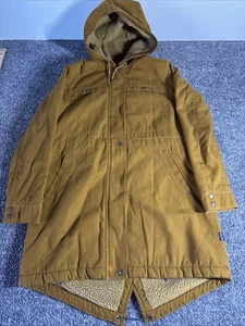 Chaqueta Parka Patagonia Prairie Dawn Con Capucha Forrada Sherpa Mujer Grande Marrón Carmelo - Imagen 1 de 10
