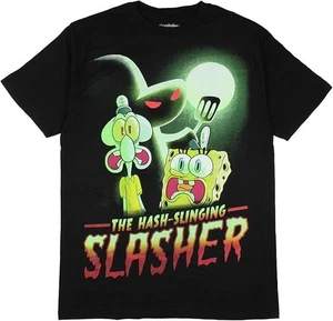 Spongebob Schwammkopf Herren The Hash-Slinging Slasher Schwarz Shirt Neu M, L, XL - Bild 1 von 5